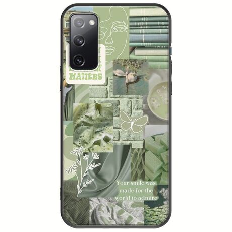 Aesthetic Green Samsung Galaxy S20 Black TPU (Μαύρη Σιλικόνη)