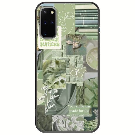 Aesthetic Green Samsung Galaxy S20 Plus Black TPU (Μαύρη Σιλικόνη)
