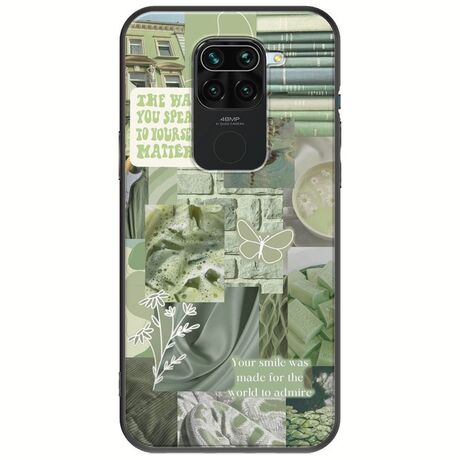 Aesthetic Green Xiaomi Redmi Note 9 Black TPU (Μαύρη Σιλικόνη)