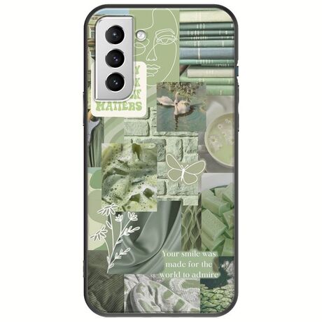 Aesthetic Green Samsung Galaxy S21 Plus Black TPU (Μαύρη Σιλικόνη)