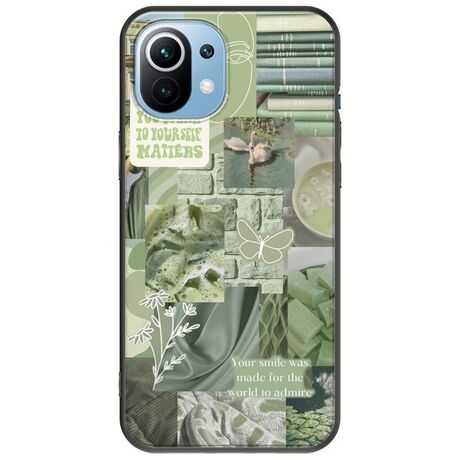 Aesthetic Green Xiaomi Mi 11 Black TPU (Μαύρη Σιλικόνη)