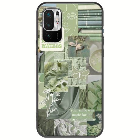 Aesthetic Green Xiaomi Redmi Note 10 5G Black TPU (Μαύρη Σιλικόνη)