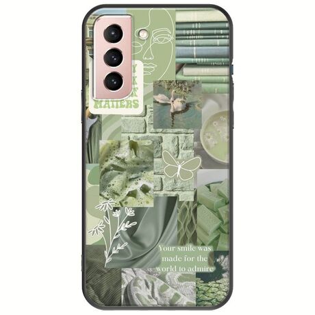 Aesthetic Green Samsung Galaxy S22 Black TPU (Μαύρη Σιλικόνη)