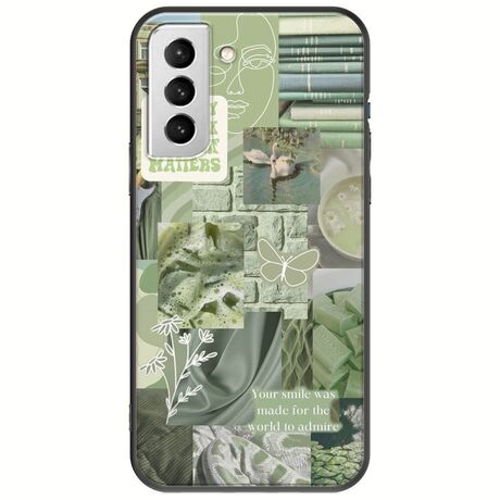 Aesthetic Green Samsung Galaxy S22 Plus Black TPU (Μαύρη Σιλικόνη)