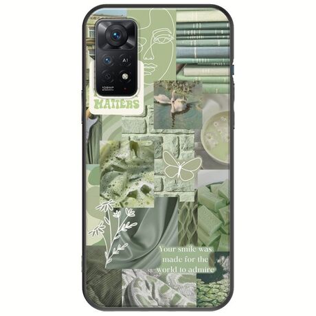 Aesthetic Green Xiaomi Redmi Note 11 Pro 4G / 5G Black TPU (Μαύρη Σιλικόνη)