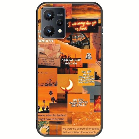 Aesthetic Orange Realme 9 4G Black TPU (Μαύρη Σιλικόνη)