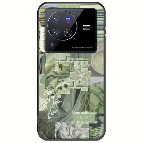 Aesthetic Green Vivo X80 Pro Black TPU (Μαύρη Σιλικόνη)