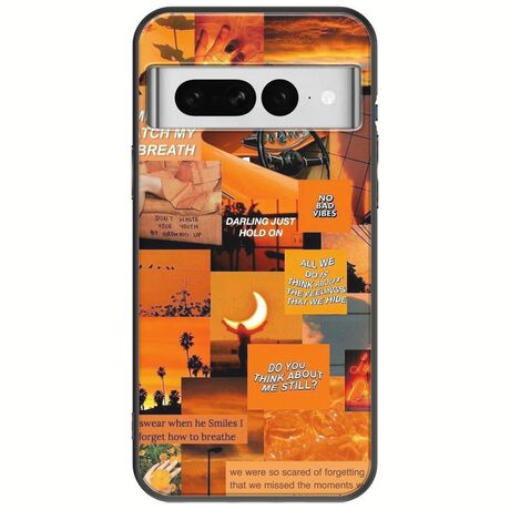 Aesthetic Orange Google Pixel 7 5G Black TPU (Μαύρη Σιλικόνη)