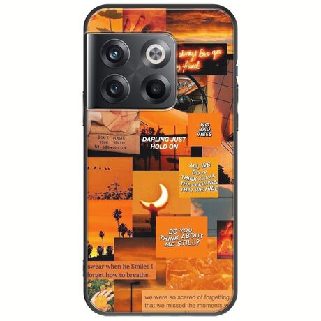 Aesthetic Orange OnePlus 10T 5G Black TPU (Μαύρη Σιλικόνη)
