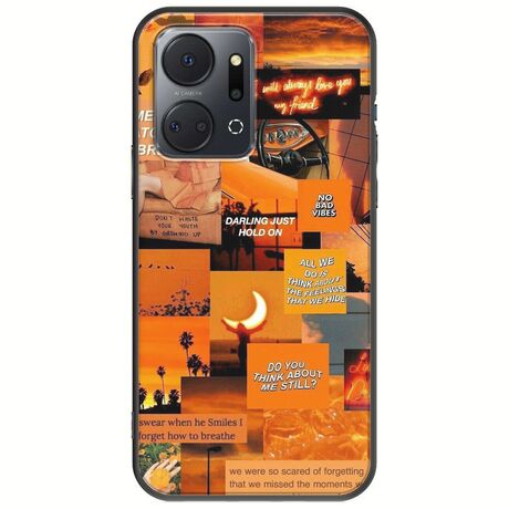 Aesthetic Orange Honor X7a Black TPU (Μαύρη Σιλικόνη)