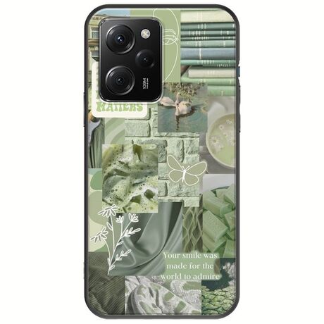 Aesthetic Green Xiaomi Poco X5 Pro 5G Black TPU (Μαύρη Σιλικόνη)