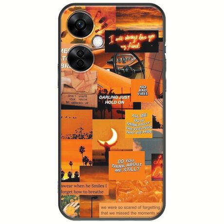 Aesthetic Orange OnePlus Nord CE 3 Lite 5G Black TPU (Μαύρη Σιλικόνη)