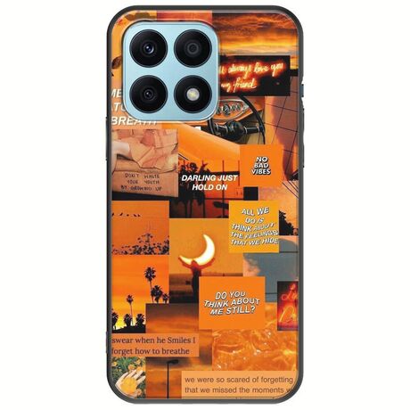 Aesthetic Orange Honor X8a Black TPU (Μαύρη Σιλικόνη)
