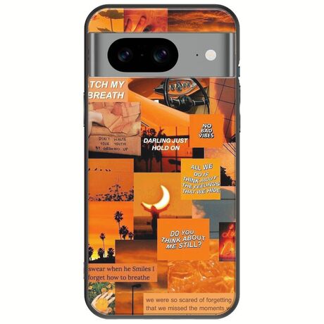 Aesthetic Orange Google Pixel 8 5G Black TPU (Μαύρη Σιλικόνη)