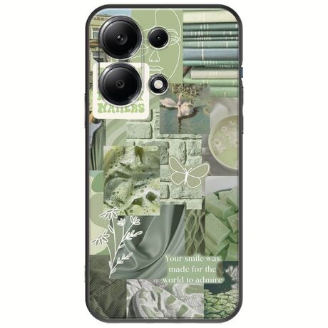 Aesthetic Green Xiaomi Redmi Note 13 4G Black TPU (Μαύρη Σιλικόνη)