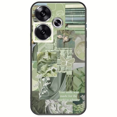 Aesthetic Green Xiaomi Poco F6 5G Black TPU (Μαύρη Σιλικόνη)