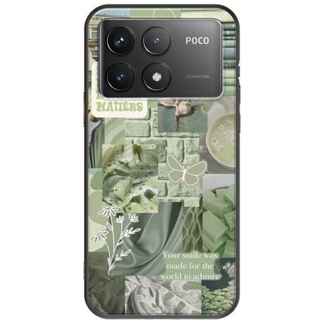 Aesthetic Green Xiaomi Poco F6 Pro 5G Black TPU (Μαύρη Σιλικόνη)