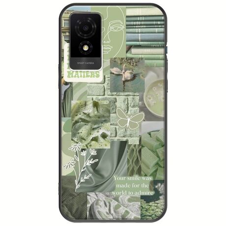 Aesthetic Green TCL 501 Black TPU (Μαύρη Σιλικόνη)