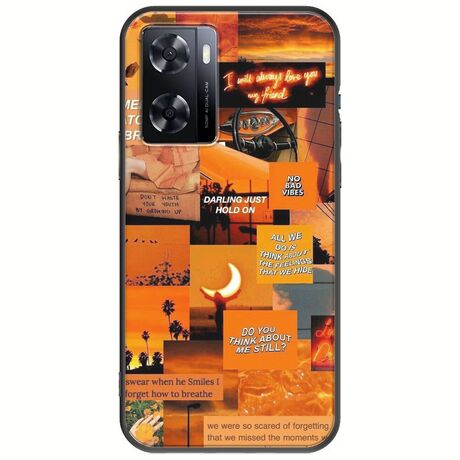 Aesthetic Orange OnePlus Nord N20 SE Black TPU (Μαύρη Σιλικόνη)