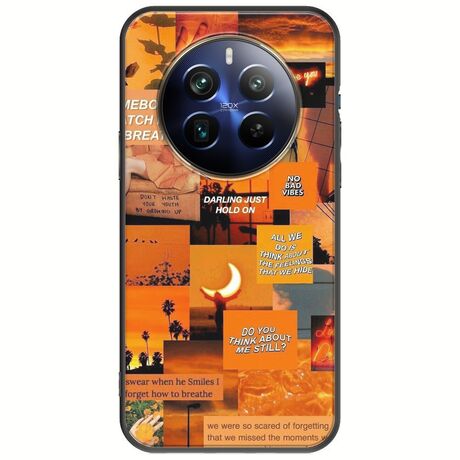 Aesthetic Orange Realme 12+ 5G Black TPU (Μαύρη Σιλικόνη)