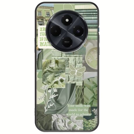 Aesthetic Green Xiaomi Redmi 14C Black TPU (Μαύρη Σιλικόνη)