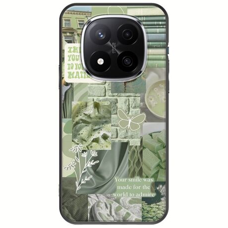 Aesthetic Green Xiaomi Redmi Note 14 Pro 5G Black TPU (Μαύρη Σιλικόνη)