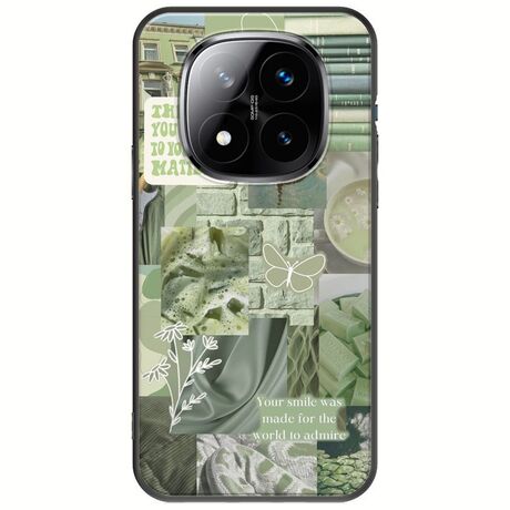 Aesthetic Green Xiaomi Redmi Note 14 Pro+ 5G Black TPU (Μαύρη Σιλικόνη)