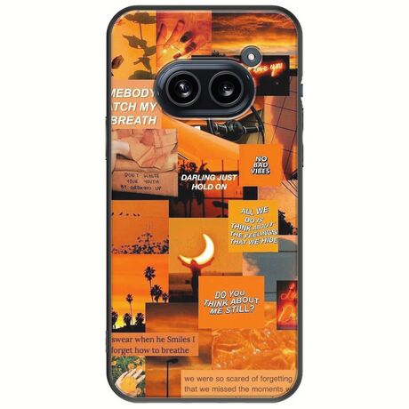 Aesthetic Orange Nothing Phone (2a) 5G Black TPU (Μαύρη Σιλικόνη)