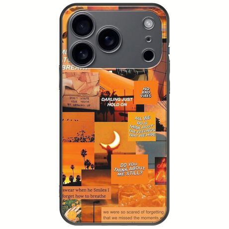 Aesthetic Orange iPhone 17 Pro Max Black TPU (Μαύρη Σιλικόνη)