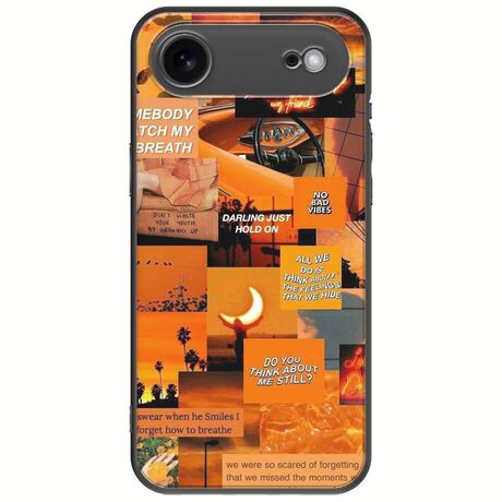 Aesthetic Orange iPhone Air Black TPU (Μαύρη Σιλικόνη)