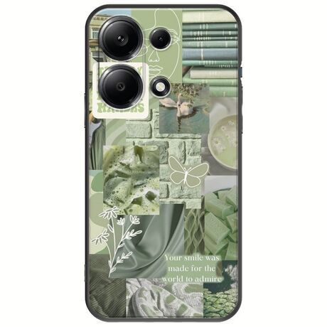 Aesthetic Green Xiaomi Redmi Note 14S Black TPU (Μαύρη Σιλικόνη)