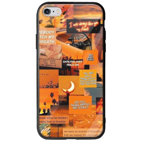 Aesthetic Orange iPhone 6 Plus / iPhone 6s Plus Groove TPU (Tempered Glass και TPU)