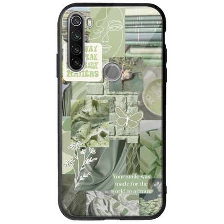 Aesthetic Green Xiaomi Redmi Note 8T Groove TPU (Tempered Glass και TPU)