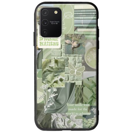 Aesthetic Green Samsung Galaxy S10 Lite Groove TPU (Tempered Glass και TPU)