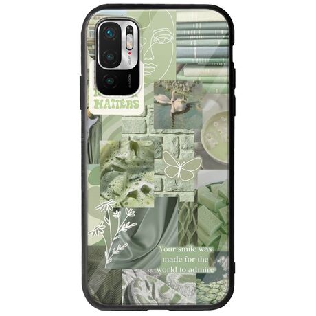 Aesthetic Green Xiaomi Redmi Note 10 5G Groove TPU (Tempered Glass και TPU)