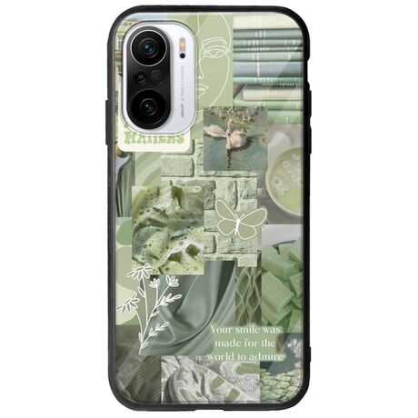 Aesthetic Green Xiaomi Poco F3 Groove TPU (Tempered Glass και TPU)