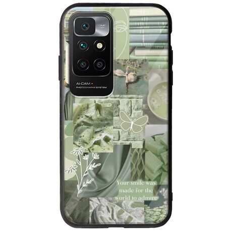 Aesthetic Green Xiaomi Redmi 10 Groove TPU (Tempered Glass και TPU)