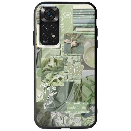 Aesthetic Green Xiaomi Redmi Note 11 / 11s Groove TPU (Tempered Glass και TPU)