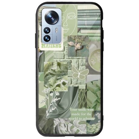Aesthetic Green Xiaomi 12 Pro Groove TPU (Tempered Glass και TPU)