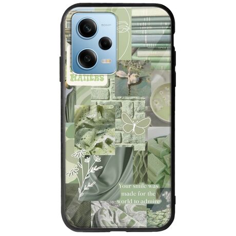 Aesthetic Green Xiaomi Redmi Note 12 4G Groove TPU (Tempered Glass και TPU)