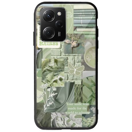 Aesthetic Green Xiaomi Poco X5 Pro 5G Groove TPU (Tempered Glass και TPU)