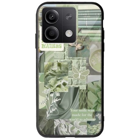 Aesthetic Green Xiaomi Poco X6 5G Groove TPU (Tempered Glass και TPU)