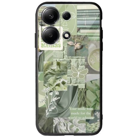 Aesthetic Green Xiaomi Redmi Note 13 4G Groove TPU (Tempered Glass και TPU)