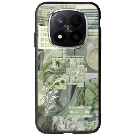 Aesthetic Green Xiaomi Redmi Note 14 Pro 5G Groove TPU (Tempered Glass και TPU)