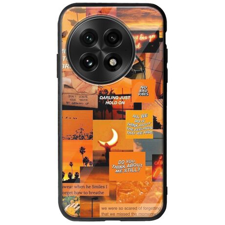 Aesthetic Orange OnePlus 13 5G Groove TPU (Tempered Glass και TPU)