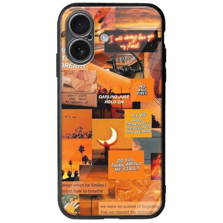 Aesthetic Orange iPhone 17 Groove TPU (Tempered Glass και TPU)