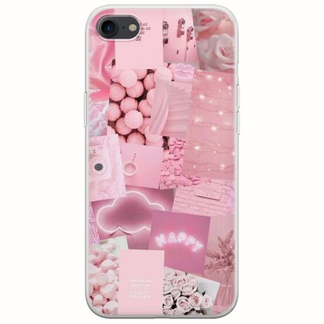 Aesthetic Pink iPhone 7 Flexible TPU (Διάφανη Σιλικόνη)