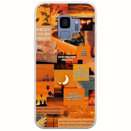 Aesthetic Orange Samsung Galaxy S9 Flexible TPU (Διάφανη Σιλικόνη)