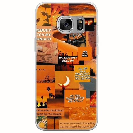 Aesthetic Orange Samsung Galaxy S7 Flexible TPU (Διάφανη Σιλικόνη)