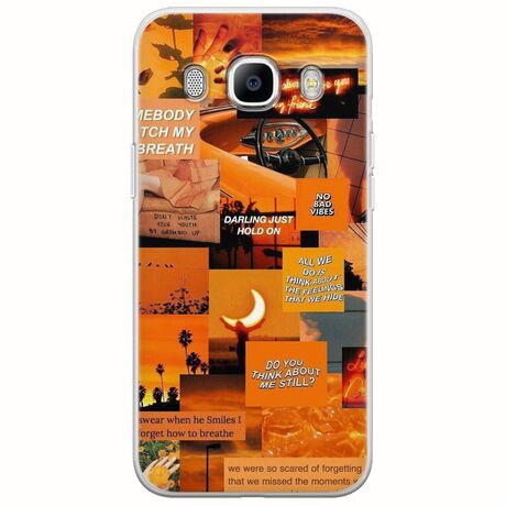 Aesthetic Orange Samsung Galaxy J5(2016) Flexible TPU (Διάφανη Σιλικόνη)